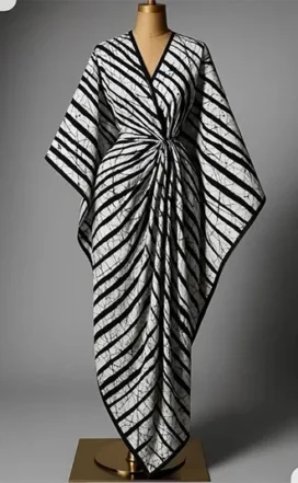 Boubou Motif Zebra Noir et Blanc