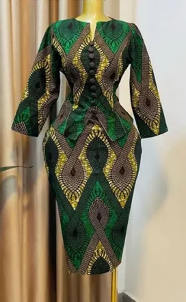 Ensemble Jupe Vert et Or