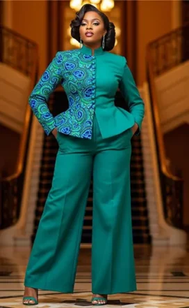 Ensemble Pantalon Vert & Or